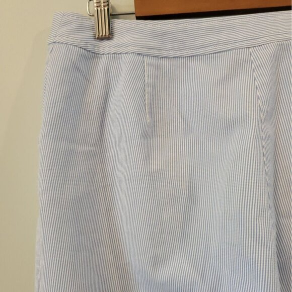 Abbie Mags Pinstripe Wide Leg Capri Pants Size 10 - Picture 7 of 9